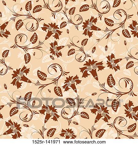 Flower seamless pattern View Large Illustration Clip Art - Flower seamless pattern. Fotosearch