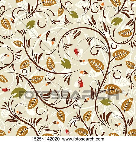 Flower seamless pattern View Large Illustration Clipart - Flower seamless pattern. Fotosearch