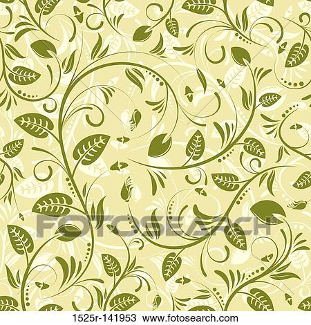 Drawing - Flower seamless pattern. Fotosearch