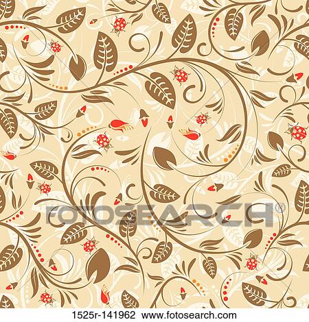 Flower seamless pattern View Large Illustration Drawing - Flower seamless pattern. Fotosearch