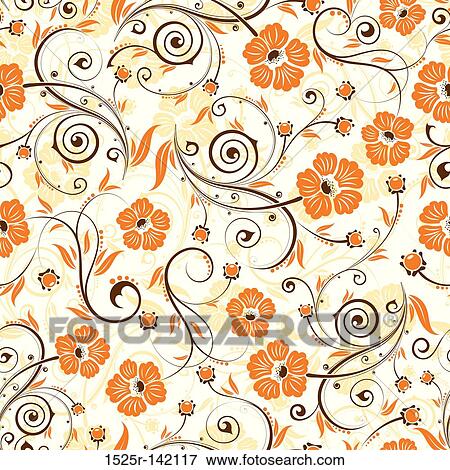 Stock Illustration - Flower seamless pattern. Fotosearch