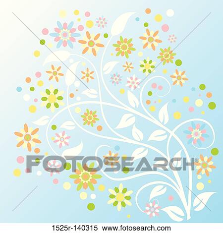 flowers background View Large Illustration Stock Illustration - flowers background. Fotosearch