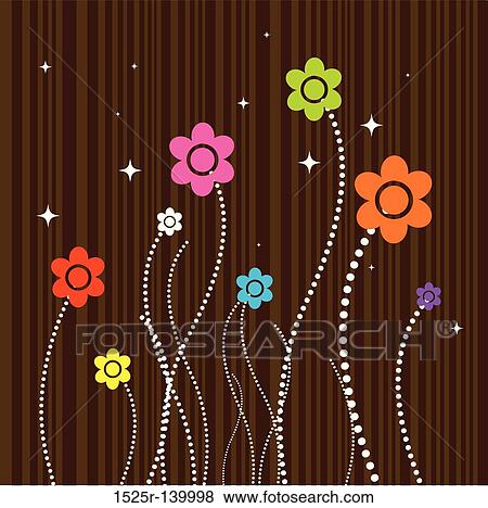 Flowers on Wood View Large Illustration Stock Illustration - Flowers on Wood. Fotosearch