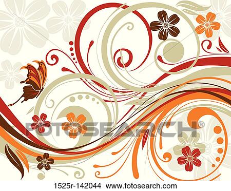 Stock Illustration - Foral abstraction. Fotosearch
