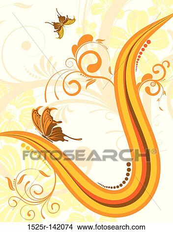 Stock Illustration - Foral abstraction. Fotosearch