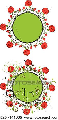 Frame with a rose, vector View Large Illustration Stock Illustration - Frame with a rose, vector. Fotosearch