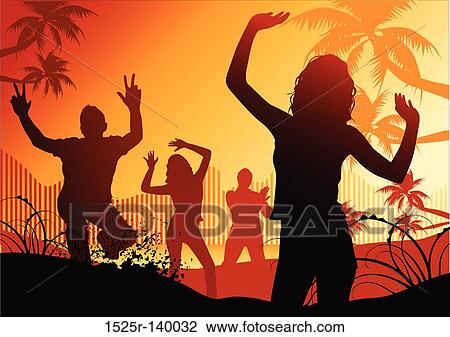 Drawing - Fresh Party Scene. Fotosearch