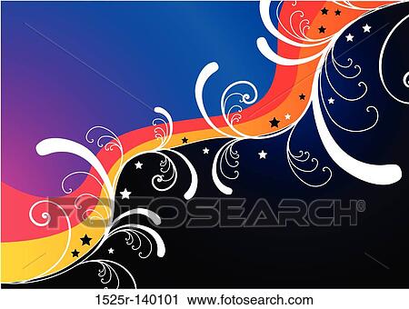 Clip Art - Funky Abstract Background. Fotosearch