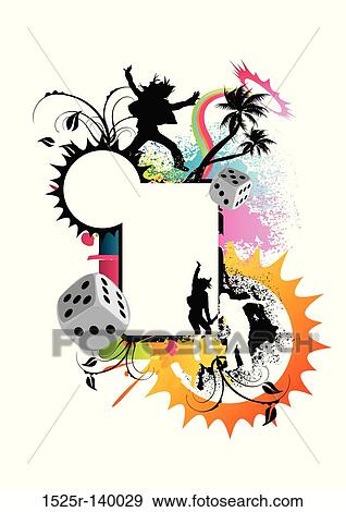 Stock Illustration - Funky Colourful Frame. Fotosearch