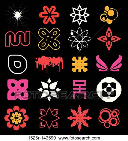 Funky icon shapes 01 View Large Illustration Clipart - Funky icon shapes 01. Fotosearch