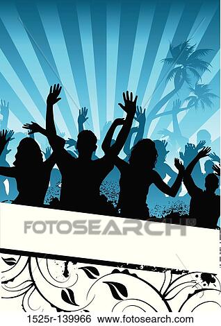 Funky Party People View Large Illustration Stock Illustration - Funky Party People. Fotosearch