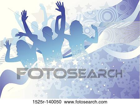 Clipart - Funky Star Party. Fotosearch