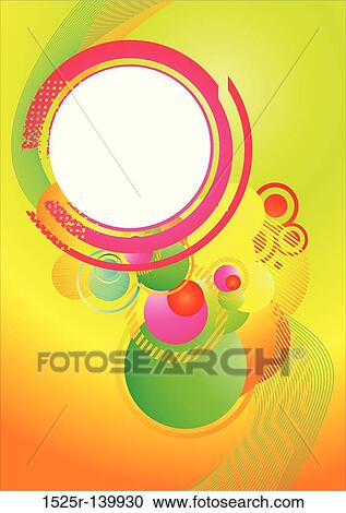 Funky Summer Background View Large Illustration Clipart - Funky Summer Background. Fotosearch