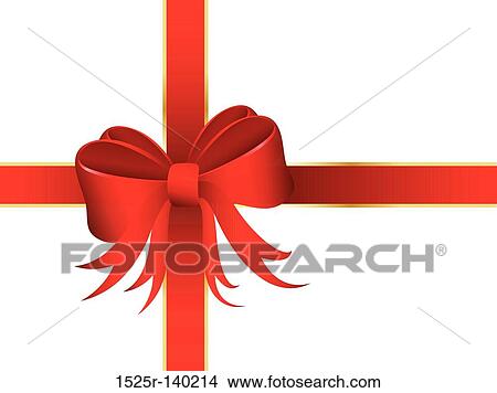 glossy red bow View Large Illustration Stock Illustration - glossy red bow. Fotosearch