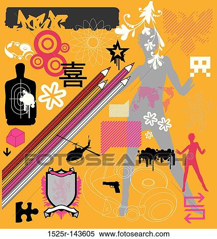 Graphic funk 02 View Large Illustration Stock Illustration - Graphic funk 02. Fotosearch