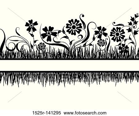 Grass and flower, vector View Large Illustration Stock Illustration - Grass and flower, vector. Fotosearch