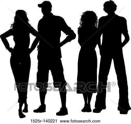 group of friends View Large Illustration Clip Art - group of friends. Fotosearch