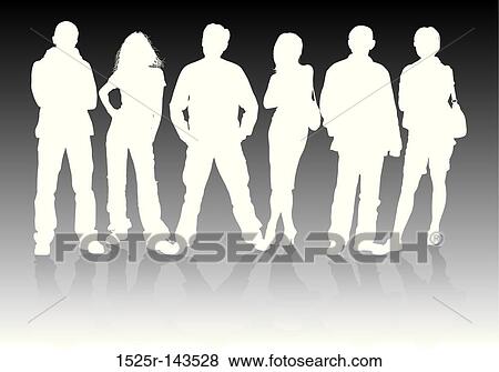 Group of people View Large Illustration Stock Illustration - Group of people. Fotosearch