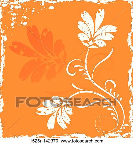 Grunge background flower, elements for design View Large Illustration Clipart - Grunge background flower, elements for design. Fotosearch