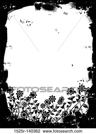 Drawing - Grunge border, vector. Fotosearch