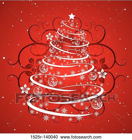 Clipart - Grunge Christmas Tree. Fotosearch