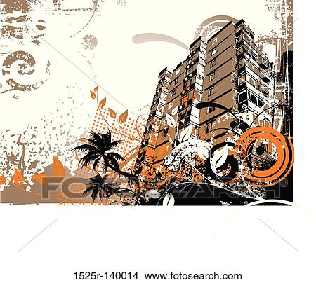 Grunge City Elements View Large Illustration Stock Illustration - Grunge City Elements. Fotosearch