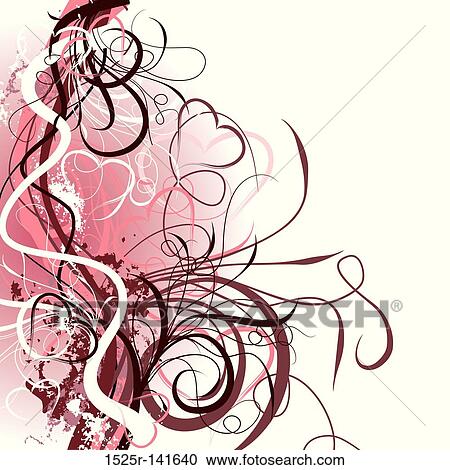 Grunge flora, heart background, vector View Large Illustration Clipart - Grunge flora, heart background, vector. Fotosearch