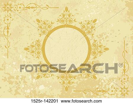 Grunge floral background View Large Illustration Clip Art - Grunge floral background. Fotosearch