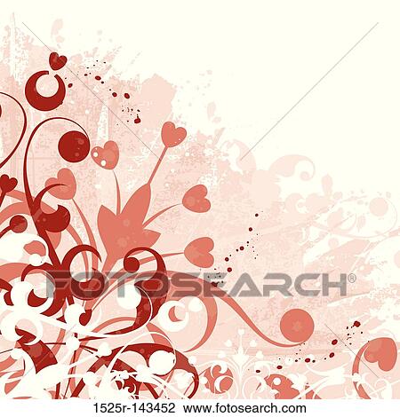 Grunge floral background View Large Illustration Drawing - Grunge floral background. Fotosearch