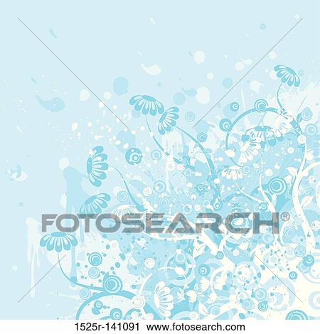 Grunge floral background, vector View Large Illustration Clip Art - Grunge floral background, vector. Fotosearch