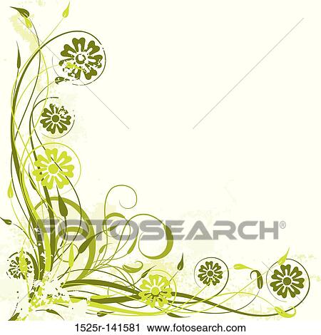 Grunge floral background, vector View Large Illustration Clip Art - Grunge floral background, vector. Fotosearch