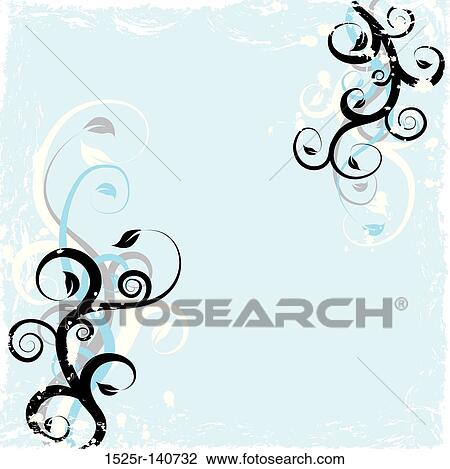 Grunge floral background, vector View Large Illustration Drawing - Grunge floral background, vector. Fotosearch