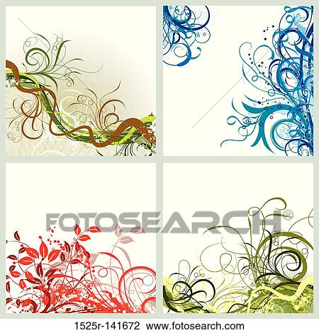 Grunge floral background, vector View Large Illustration Drawing - Grunge floral background, vector. Fotosearch