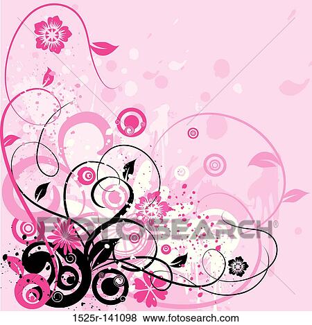 Grunge floral background, vector View Large Illustration Stock Illustration - Grunge floral background, vector. Fotosearch