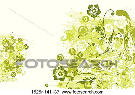Grunge floral background, vector View Large Illustration Stock Illustration - Grunge floral background, vector. Fotosearch