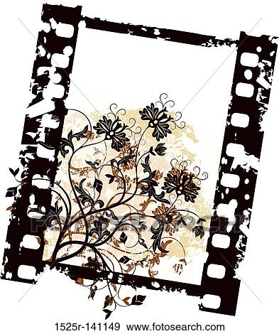 Grunge floral background, vector View Large Illustration Stock Illustration - Grunge floral background, vector. Fotosearch