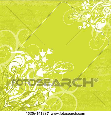 Grunge floral background, vector View Large Illustration Stock Illustration - Grunge floral background, vector. Fotosearch