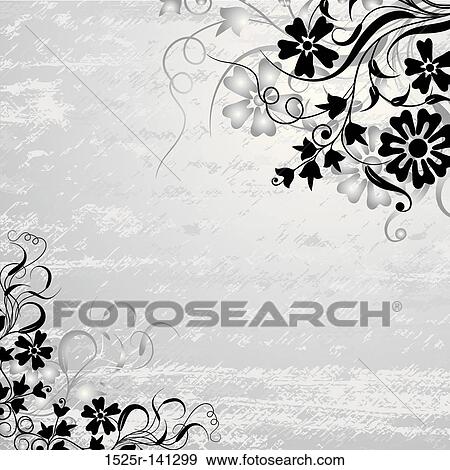 Grunge floral background, vector View Large Illustration Stock Illustration - Grunge floral background, vector. Fotosearch