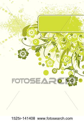 Grunge floral background, vector View Large Illustration Stock Illustration - Grunge floral background, vector. Fotosearch