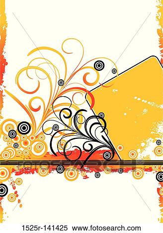 Grunge floral background, vector View Large Illustration Stock Illustration - Grunge floral background, vector. Fotosearch