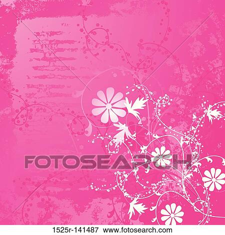 Grunge floral background, vector View Large Illustration Stock Illustration - Grunge floral background, vector. Fotosearch