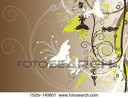 Grunge floral backgrounds, vector View Large Illustration Clip Art - Grunge floral backgrounds, vector. Fotosearch