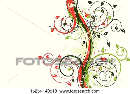 Grunge floral backgrounds, vector View Large Illustration Stock Illustration - Grunge floral backgrounds, vector. Fotosearch