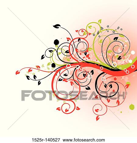 Grunge floral backgrounds, vector View Large Illustration Stock Illustration - Grunge floral backgrounds, vector. Fotosearch