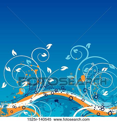 Stock Illustration - Grunge floral backgrounds, vector. Fotosearch