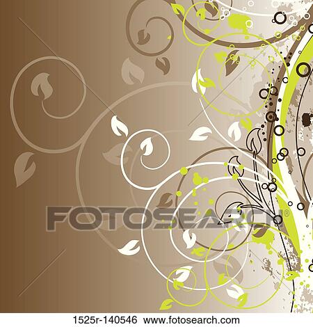 Stock Illustration - Grunge floral backgrounds, vector. Fotosearch