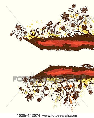 Stock Illustration - Grunge floral chaos. Fotosearch