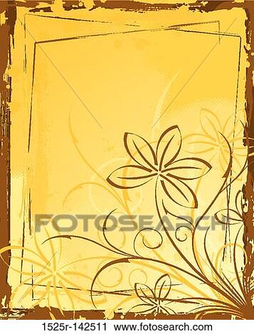 Grunge flower background View Large Illustration Clip Art - Grunge flower background. Fotosearch