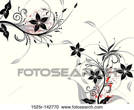 Grunge flower background View Large Illustration Clipart - Grunge flower background. Fotosearch