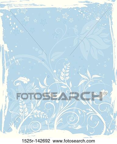 Grunge flower background View Large Illustration Drawing - Grunge flower background. Fotosearch